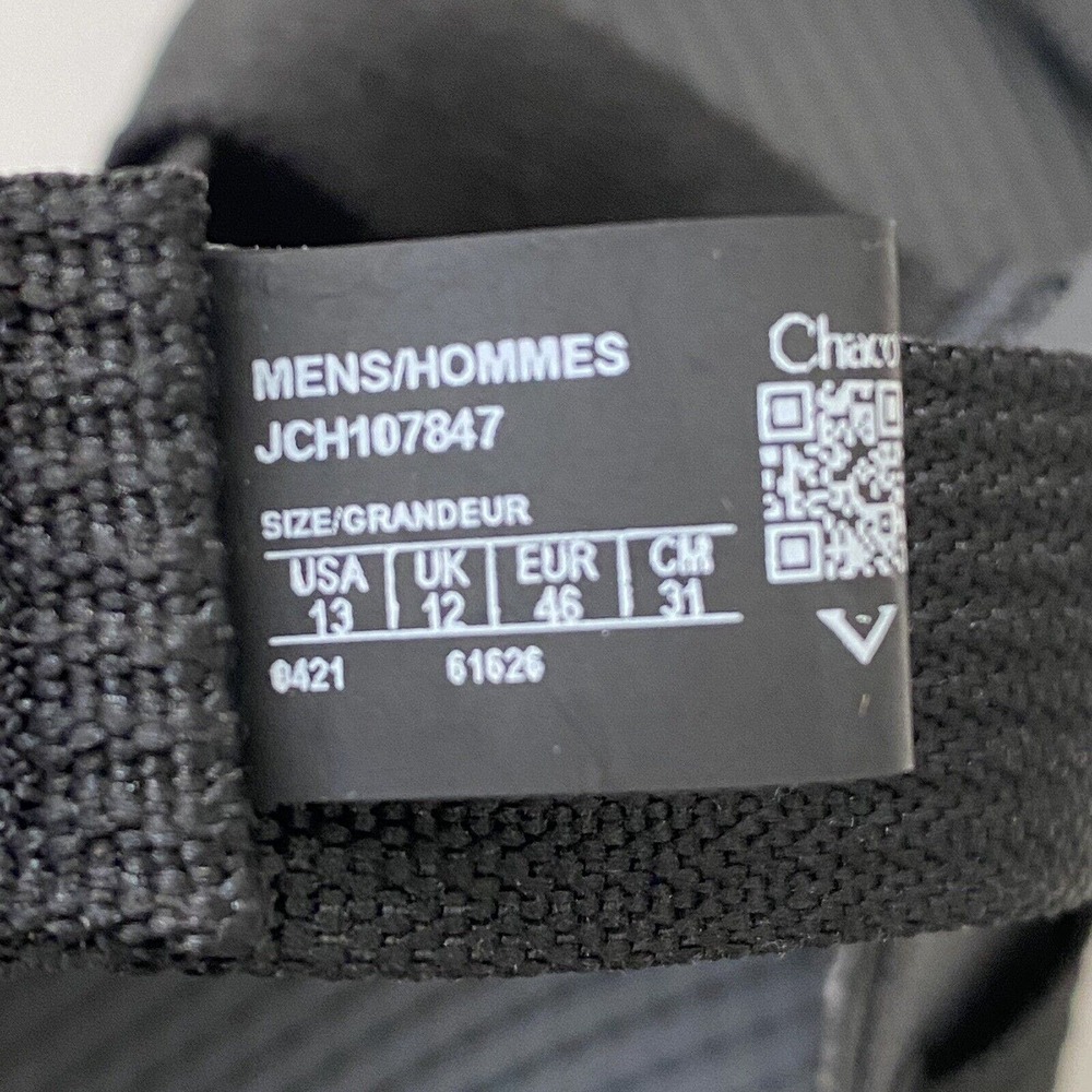 Chaco Lowdown 2 Sandals Black Adjustable Straps Men's Size 13 - Picture 4 of 4